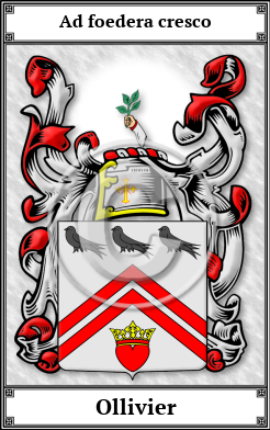 Ollivier Family Crest Download (JPG)  Book Plated - 150 DPI