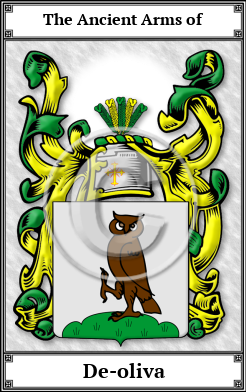 De-oliva Family Crest Download (JPG)  Book Plated - 150 DPI