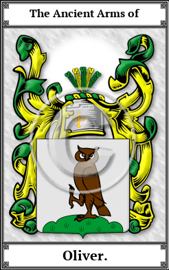 Oliver. Family Crest Download (JPG) Book Plated - 600 DPI