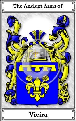 Vieira Family Crest Download (JPG)  Book Plated - 150 DPI