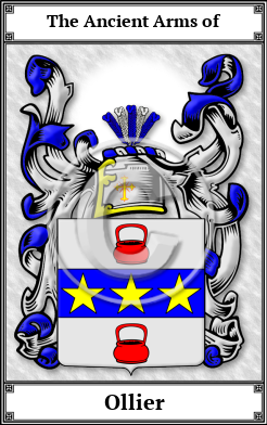 Ollier Family Crest Download (JPG)  Book Plated - 150 DPI
