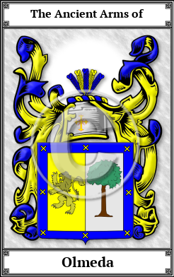 Olmeda Family Crest Download (JPG)  Book Plated - 150 DPI