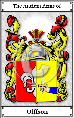 Olffson Family Crest Download (JPG) Book Plated - 600 DPI