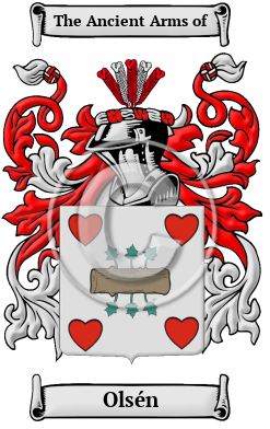 Olsén Family Crest Download (JPG) Heritage Series - 300 DPI
