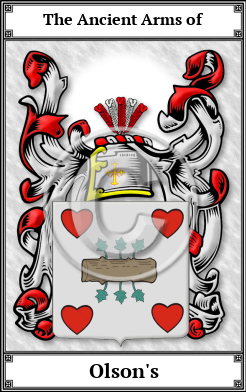 Olson's Family Crest Download (JPG)  Book Plated - 150 DPI