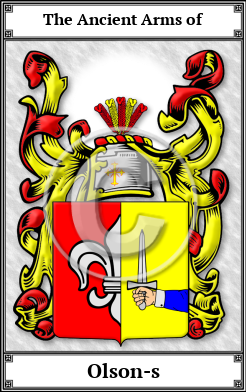 Olson-s Family Crest Download (JPG)  Book Plated - 150 DPI