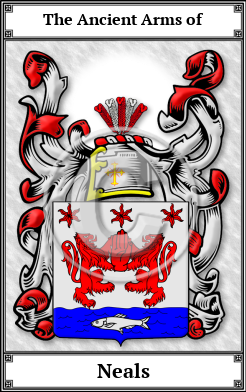 Neals Family Crest Download (JPG)  Book Plated - 150 DPI