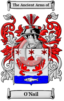 O'Nail Family Crest/Coat of Arms