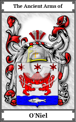 O'Niel Family Crest Download (JPG)  Book Plated - 150 DPI