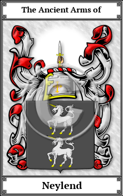 Neylend Family Crest Download (JPG)  Book Plated - 150 DPI