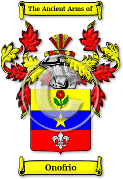 Onofrio Family Crest Download (jpg) Legacy Series - 150 DPI