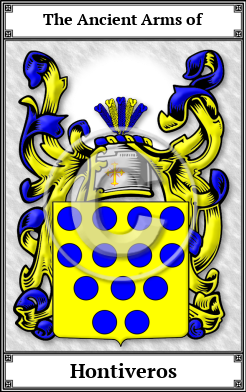 Hontiveros Family Crest Download (JPG) Book Plated - 600 DPI
