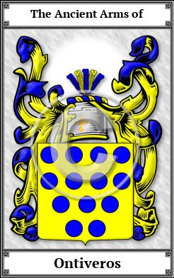 Ontiveros Family Crest Download (JPG)  Book Plated - 150 DPI