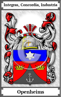 Openheims Family Crest Download (JPG)  Book Plated - 150 DPI