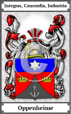 Oppenheime Family Crest Download (JPG) Book Plated - 600 DPI