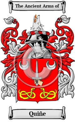 Quiñe Family Crest Download (JPG) Heritage Series - 300 DPI
