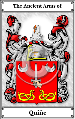 Quiñe Family Crest Download (JPG) Book Plated - 600 DPI