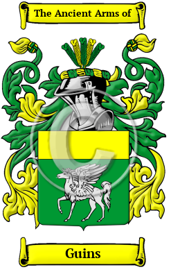 Guins Family Crest/Coat of Arms