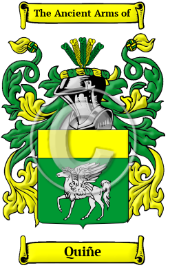 Quiñe Family Crest Download (JPG) Heritage Series - 300 DPI