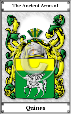 Quines Family Crest Download (JPG)  Book Plated - 150 DPI
