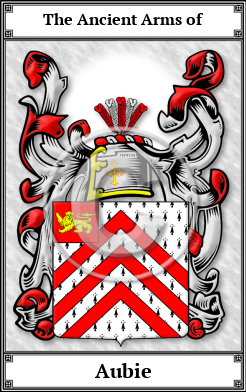 Aubie Family Crest Download (JPG)  Book Plated - 150 DPI