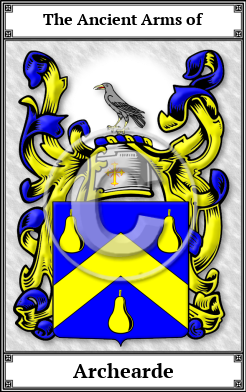 Archearde Family Crest Download (JPG)  Book Plated - 150 DPI