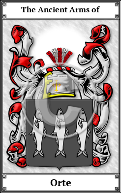 Orte Family Crest Download (JPG)  Book Plated - 150 DPI