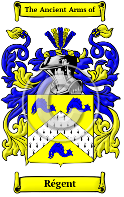 Régent Family Crest Download (JPG) Heritage Series - 300 DPI