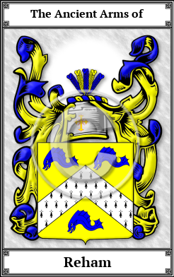Reham Family Crest Download (JPG)  Book Plated - 150 DPI