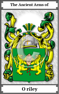 O riley Family Crest Download (JPG) Book Plated - 150 DPI