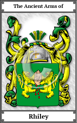 Rhiley Family Crest Download (JPG)  Book Plated - 150 DPI