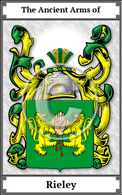 Rieley Family Crest Download (JPG)  Book Plated - 150 DPI