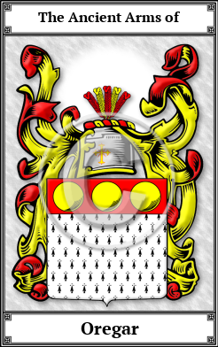 Oregar Family Crest Download (JPG)  Book Plated - 150 DPI