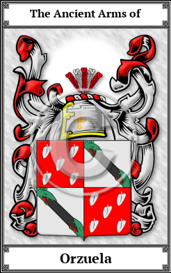Orzuela Family Crest Download (JPG)  Book Plated - 150 DPI