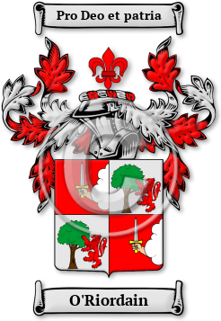 O'Riordain Family Crest Download (jpg) Legacy Series - 150 DPI