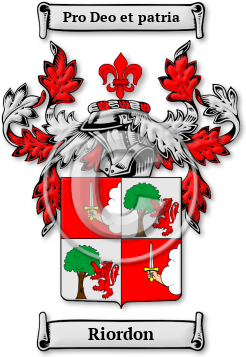 Riordon Family Crest Download (jpg) Legacy Series - 150 DPI
