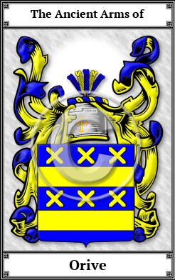 Orive Family Crest Download (JPG) Book Plated - 600 DPI