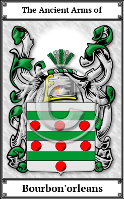 Bourbon'orleans Family Crest Download (JPG)  Book Plated - 150 DPI