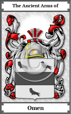 Omen Family Crest Download (JPG)  Book Plated - 150 DPI