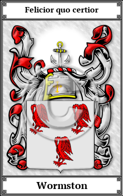 Wormston Family Crest Download (JPG)  Book Plated - 150 DPI