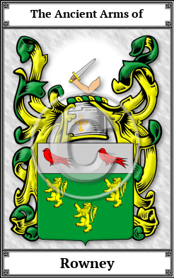 Rowney Family Crest Download (JPG) Book Plated - 600 DPI