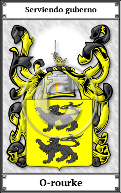 O-rourke Family Crest Download (JPG)  Book Plated - 150 DPI