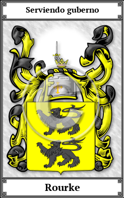 Rourke Family Crest Download (JPG)  Book Plated - 150 DPI