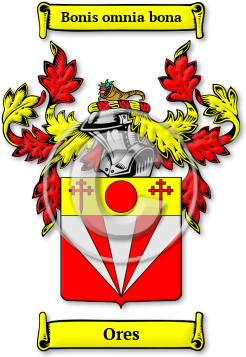 Ores Family Crest Download (jpg) Legacy Series - 150 DPI