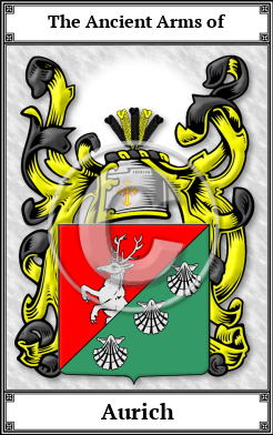 Aurich Family Crest Download (JPG)  Book Plated - 150 DPI