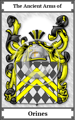 Orines Family Crest Download (JPG)  Book Plated - 150 DPI