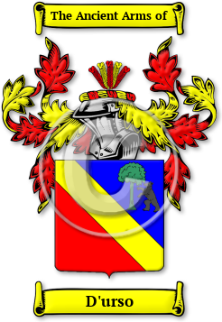 D'urso Family Crest Download (jpg) Legacy Series - 150 DPI