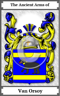 Van Orsoy Family Crest Download (JPG)  Book Plated - 150 DPI
