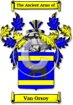 Van Orsoy Family Crest Download (jpg) Legacy Series - 150 DPI