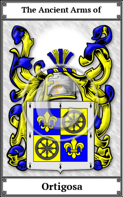 Ortigosa Family Crest Download (JPG)  Book Plated - 150 DPI